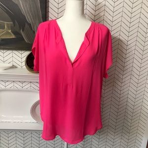 Gibson Latimer pink short sleeve blouse